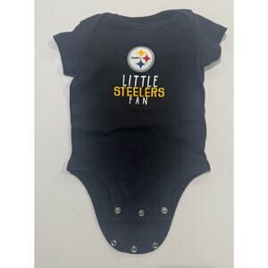 Pittsburgh Steelers Baby Bodysuit 6M Black Little Steelers Fan NFL